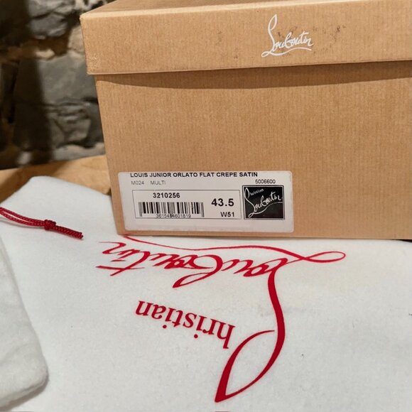 Christian Louboutin White Floral Satin Louis Junior Low-top Sneakers - Picture 14 of 14